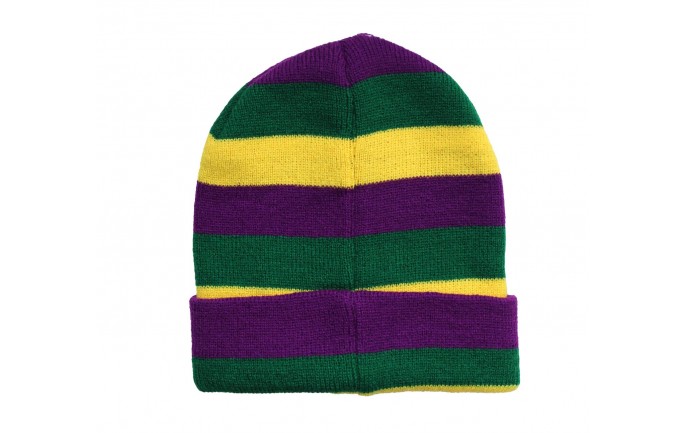 Mardi Gras Knitted Beanie