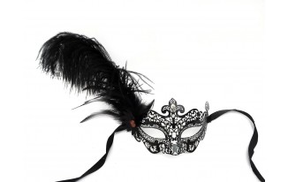 Laser Cut Venetian Masks with Feathers