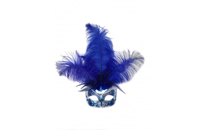 Center Feathers Venetian Masks