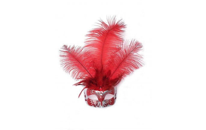 Center Feathers Venetian Masks