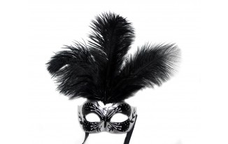 Center Feathers Venetian Masks