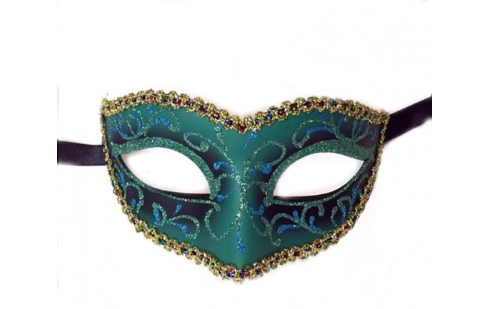 Glittered and Laced Mardi Gras Masquerade Eye Mask