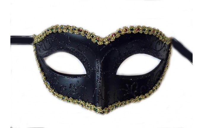 Glittered and Laced Mardi Gras Masquerade Eye Mask