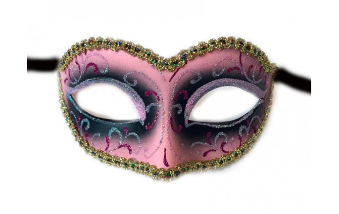 Glittered and Laced Mardi Gras Masquerade Eye Mask