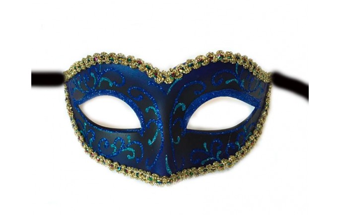 Glittered and Laced Mardi Gras Masquerade Eye Mask