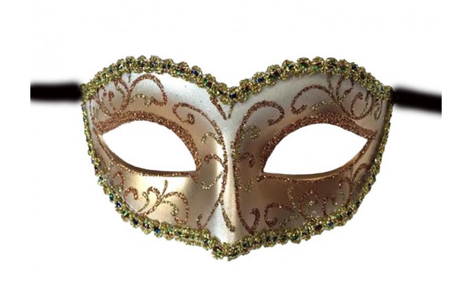 Glittered and Laced Mardi Gras Masquerade Eye Mask