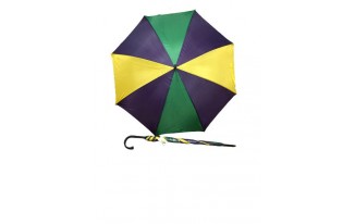 Purple, Gold and Green 24inches Long Mardi Color Golf Umbrella
