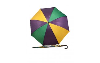 Purple, Gold and Green 36inches Long Mardi Color Golf Umbrella