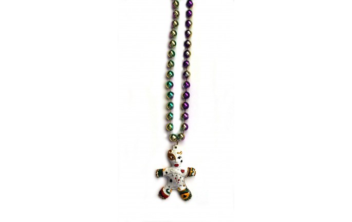 White Voodoo Doll Bead