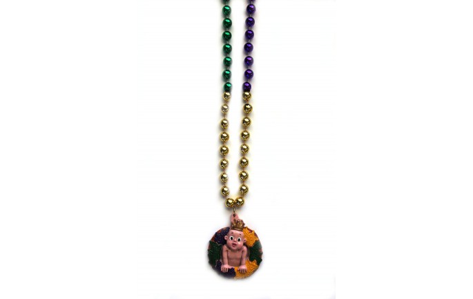 Mardi Gras King Cake Baby Bead