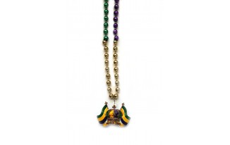 Mardi Gras Crown with Flags Bead
