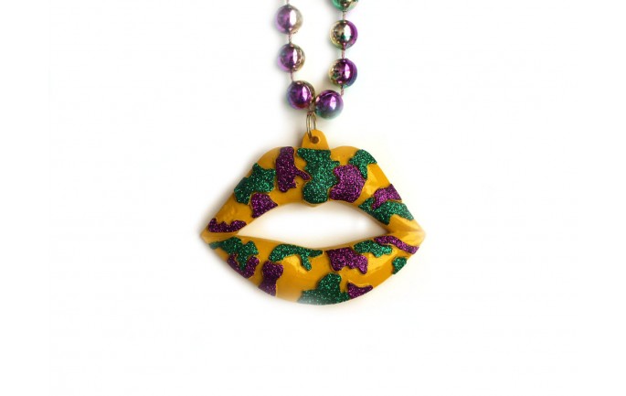 Mardi Gras Lips Bead