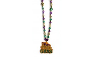 Glittered Mardi Gras Bead