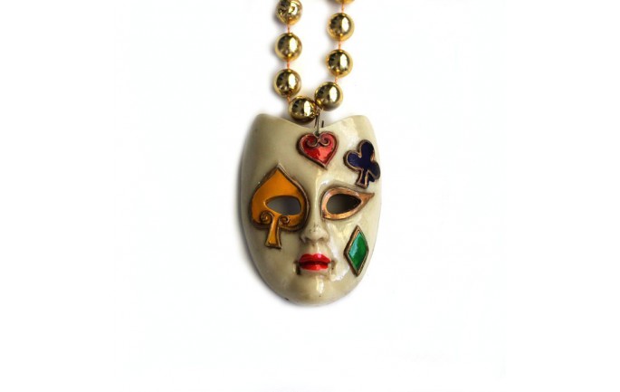 Casino Playing Card Mask Bead