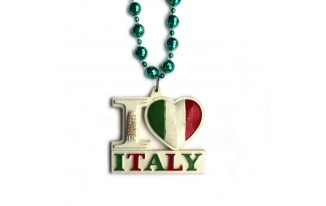 I Love Italy Mardi Gras Bead