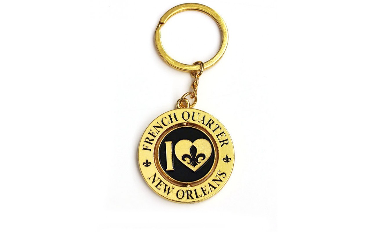 New Orleans Dice Spinner Keychain Louisiana Souvenir Keyring