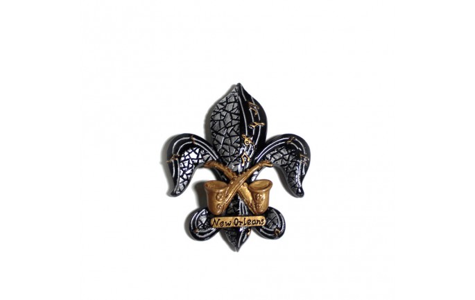 Fleur de Lis with Saxophone Magnet