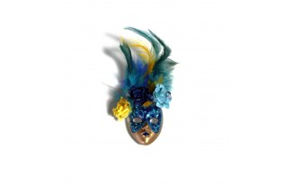 Mardi Gras Full Face Mask Magnet