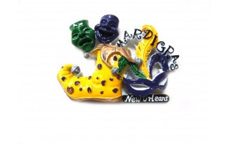 Clown Jester Shoe Mardi Gras New Orleans Magnet