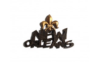 Black and Gold Fleur de Lis New Orleans Magnet