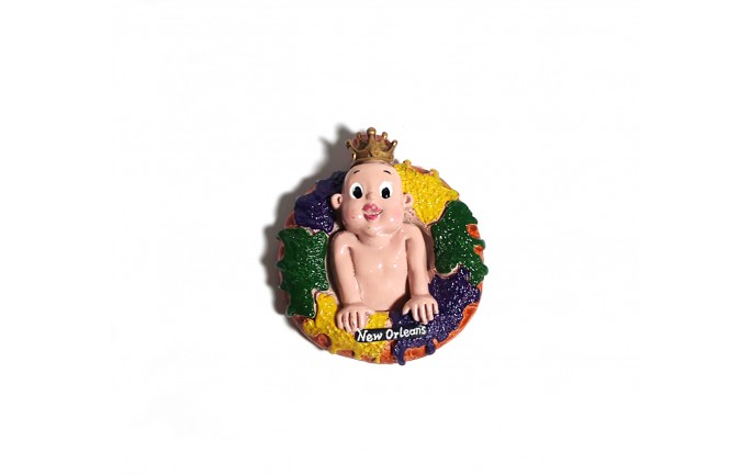 Mardi Gras King Cake Baby Magnet