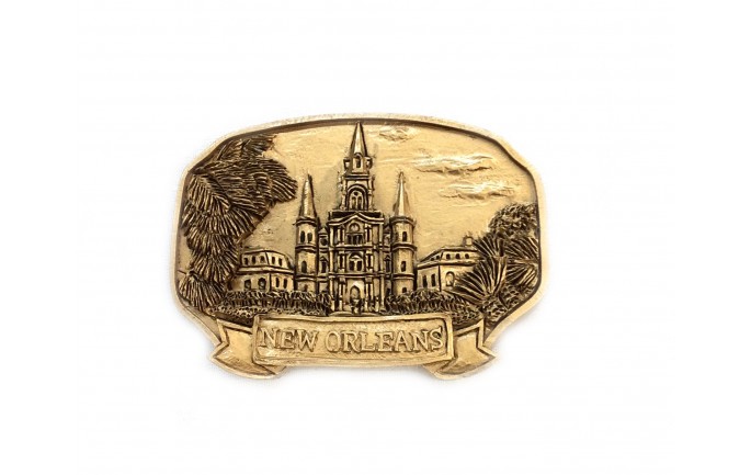 Bronze New Orleans Cathedral Magnet