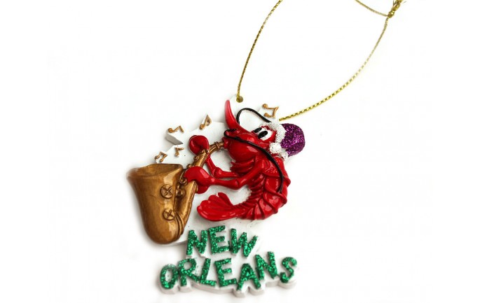 Crawfish Saxophone Ornament