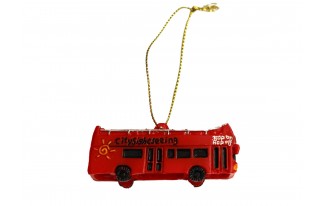 Red Sightseeing Bus Ornament