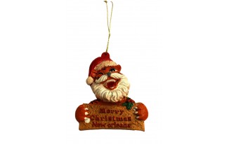 Tiger with Merry Christmas Sign Ornament