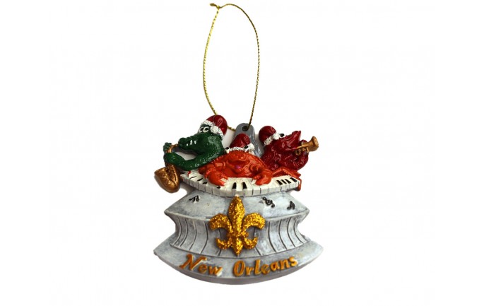 Alligator, Crab and Crawfish on Superdome Ornament